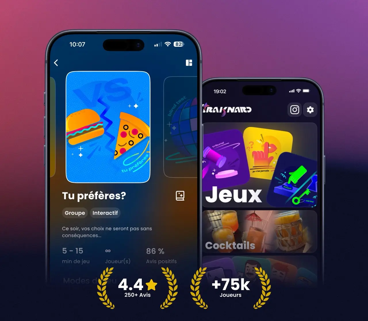 Application Traknard sur smartphone